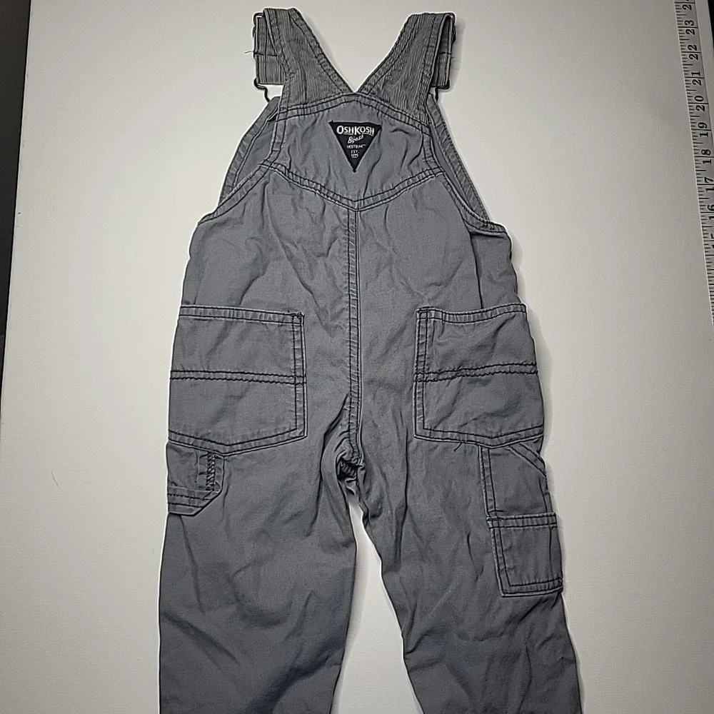 OSHKOSH BGosh Vestbak Gray Overalls Corduroy Detail Size‎ 12M
